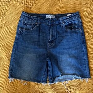 Women's Dark Blue Denim Cutoff Jean Shorts